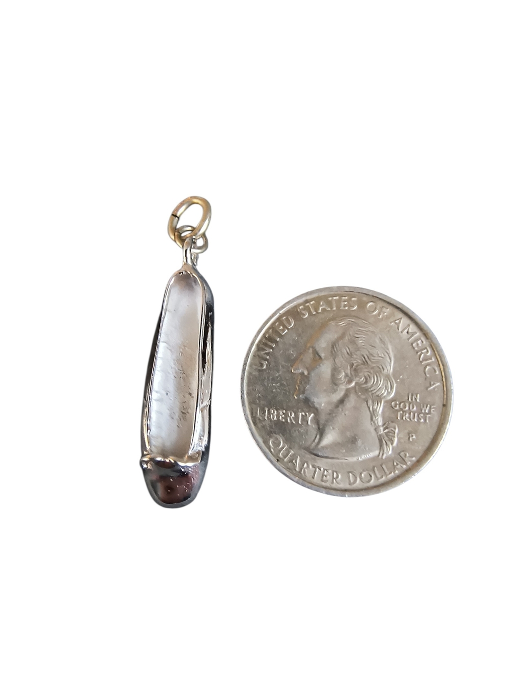 Silver-Tone Detailed Ballet Flat Charm Or Pendant Brand New - Picture 5 of 8